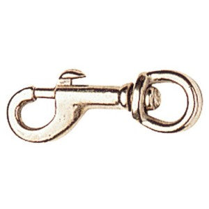 Snap Hook Round Swivel Nickle Plated 5/8' 16mm-HORSE: Leads & Snap Hooks-Ascot Saddlery