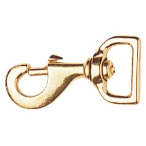 Snap Hook Square Brass 1 Inch-HORSE: Leads & Snap Hooks-Ascot Saddlery