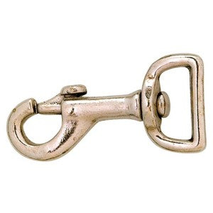Snap Hook Square Nickle Plated 1 Inch-HORSE: Leads & Snap Hooks-Ascot Saddlery