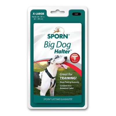 Sporn Big Dog Halter Black-Dog Collars & Leads-Ascot Saddlery