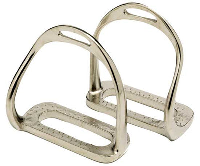 Stirrup Irons Bent Leg Safety Equisteel Chrome Plated-HORSE: Stirrup Irons-Ascot Saddlery
