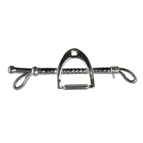 Stock Pin Huntington Stirrup Silver Colour-RIDER: Jewellery-Ascot Saddlery