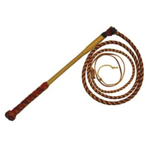 Stock Whip Redhide Stockmaster 7 X 4plait-RIDER: Whips-Ascot Saddlery