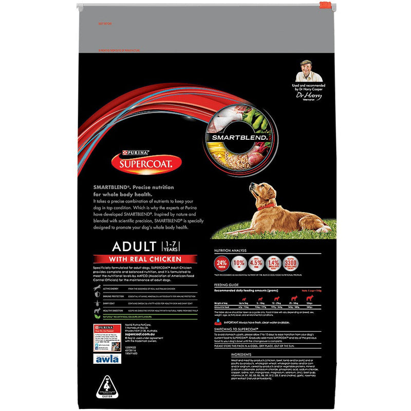 Supercoat Purina Dog Adult Chicken 2.8kg-Dog Food-Ascot Saddlery
