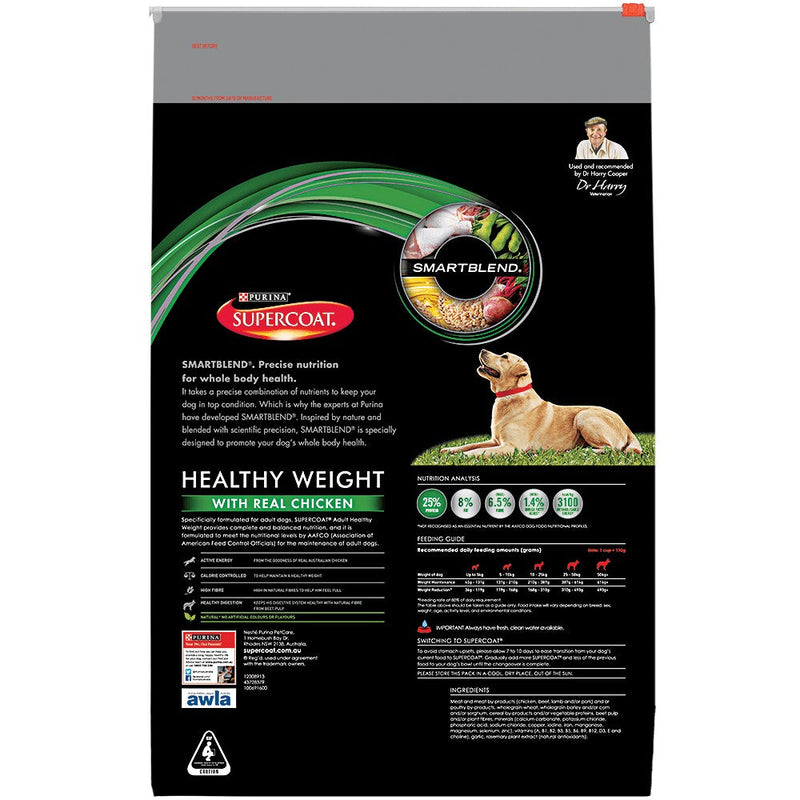 Supercoat Purina Dog Adult Healthy Weight 3kg-Dog Food-Ascot Saddlery