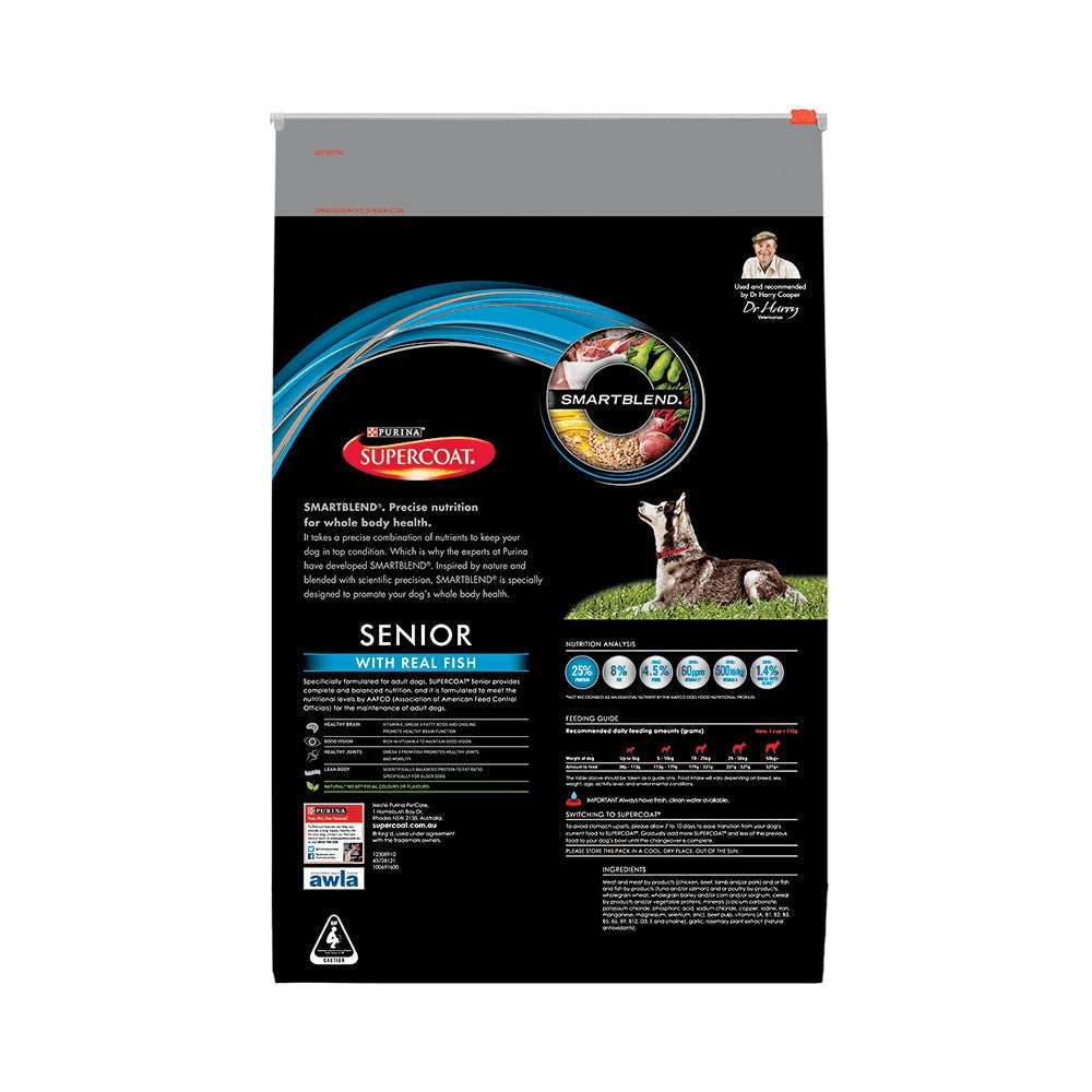 Supercoat Purina Dog Adult Senior Fish 2.6kg-Dog Food-Ascot Saddlery