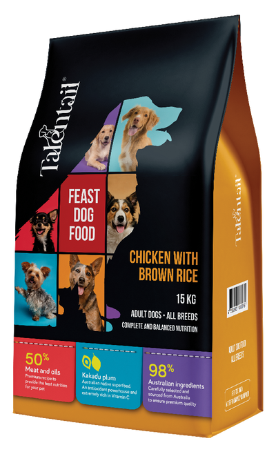 Talentail Dog Food Chicken & Brown Rice 15kg-Dog Food-Ascot Saddlery
