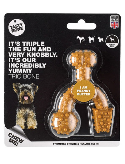 Tasty Bone Nylon Trio Peanut Butter-Dog Treats-Ascot Saddlery