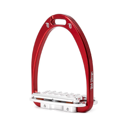 Tech Stirrup Irons Siena Jumping & Cross Country Cushioned Siena Plus Red-HORSE: Stirrup Irons-Ascot Saddlery