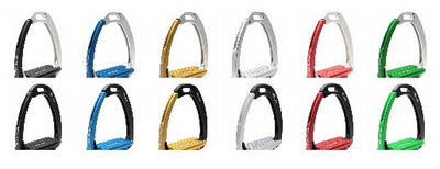 Tech Stirrup Irons Venice Light Safety Stirrups Black & Rosegold-HORSE: Stirrup Irons-Ascot Saddlery