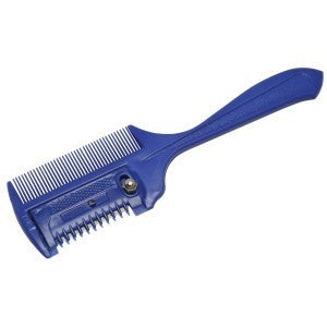 Thinning Razor & Comb Plastic Blue-STABLE: Grooming-Ascot Saddlery