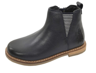 Thomas Cook Amelia Zip Boot Navy Childs-FOOTWEAR: Casual Footwear-Ascot Saddlery