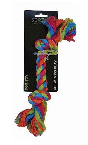 Toy Dog Scream 2knot Rope 22cm-Dog Toys-Ascot Saddlery