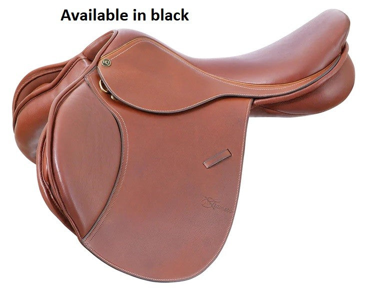 Trainers Master Jumping Saddle Black-SADDLES: Jumping Saddles-Ascot Saddlery