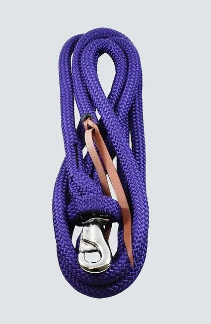 Training Lead & Snap 12ft 3.66mt Eurohunter Purple-HORSE: Lungeing & Schooling-Ascot Saddlery