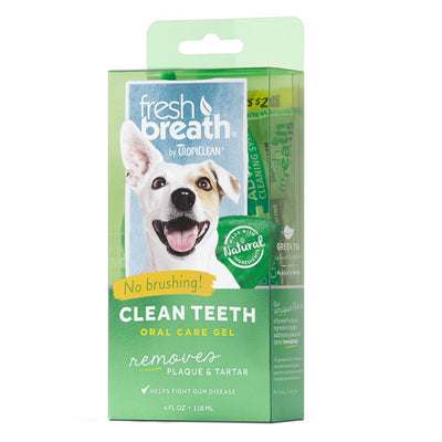 Tropiclean Fresh Breath Clean Teeth Gel 118ml-Dog Potions & Lotions-Ascot Saddlery