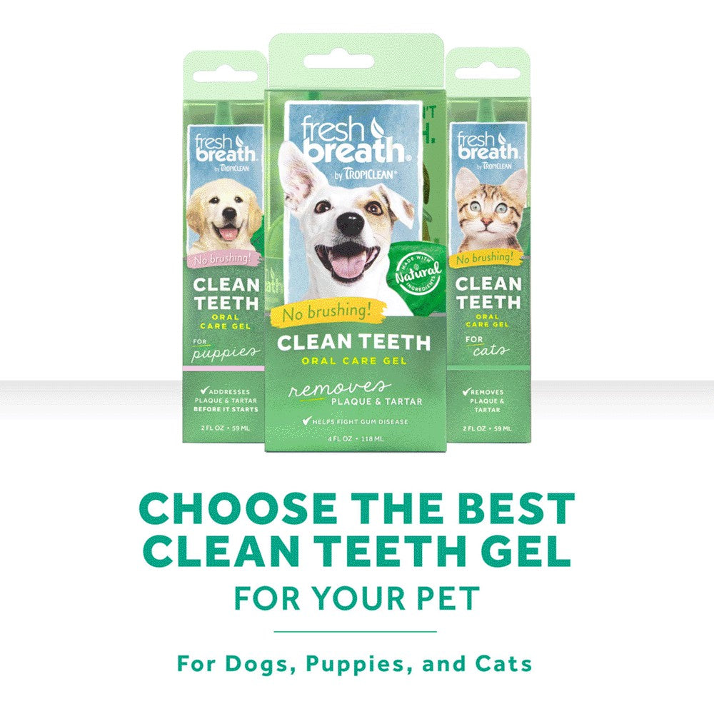 Tropiclean Fresh Breath Clean Teeth Gel Puppies 59ml-Dog Potions & Lotions-Ascot Saddlery