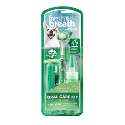 Tropiclean Fresh Breath Oral Care Kit Medium/large-Dog Potions & Lotions-Ascot Saddlery