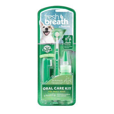 Tropiclean Fresh Breath Oral Care Kit Small-Dog Potions & Lotions-Ascot Saddlery