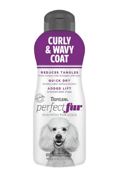 Tropiclean Perfect Fur Curly & Wavy Coat Shampoo 473ml-Dog Grooming & Coat Care-Ascot Saddlery