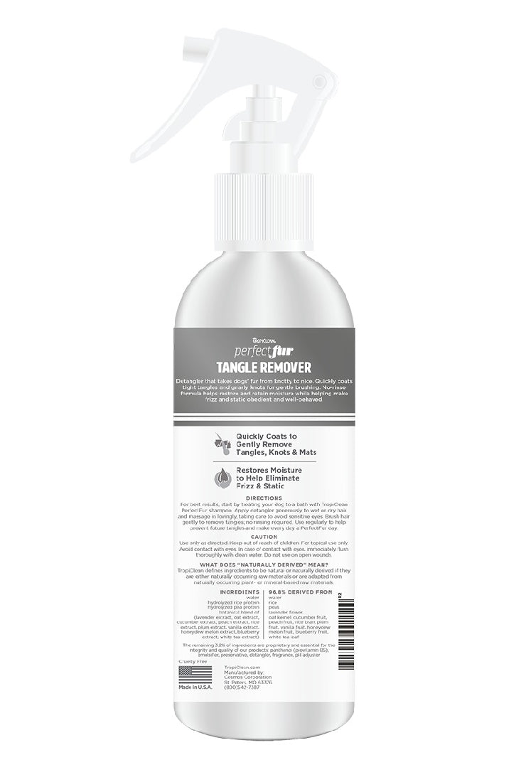 Tropiclean Perfect Fur Tangle Remover Spray 236ml-Dog Grooming & Coat Care-Ascot Saddlery