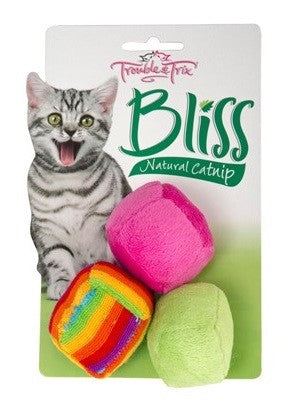 Trouble & Trix Cat Toy Bliss Balls 3pk-Cat Gyms & Toys-Ascot Saddlery