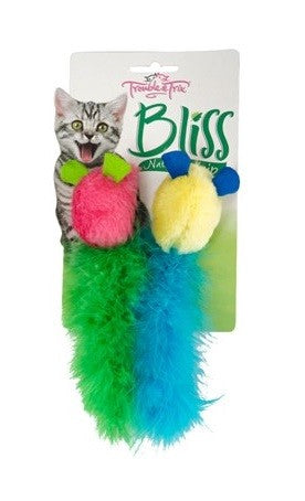 Trouble & Trix Cat Toy Bliss Tweet Mice 2pk-Cat Gyms & Toys-Ascot Saddlery