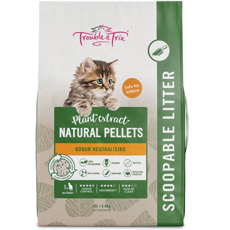 Trouble & Trix Litter Natural 10lit-Cat Litter & Accessories-Ascot Saddlery