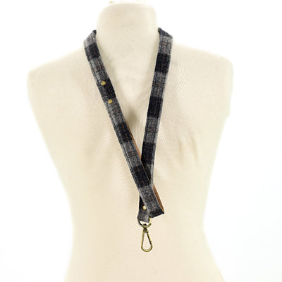 Tweedmill Tweed Dog Leash Navy Check 1 M-Dog Collars & Leads-Ascot Saddlery
