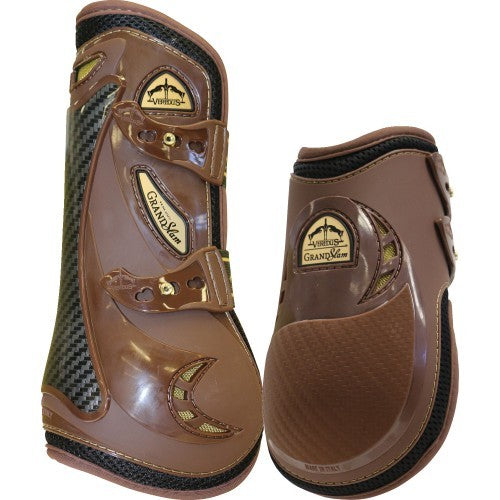 Veredus Carbon Gel Grand Slam Boots Front Large Brown-HORSE: Horse Boots-Ascot Saddlery