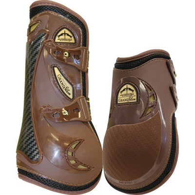 Veredus Carbon Gel Grand Slam Boots Hind Large Brown-HORSE: Horse Boots-Ascot Saddlery