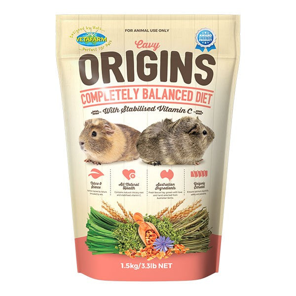 Vetafarm Origins Guinea Pig Food 1.5kg-Small Animal-Ascot Saddlery