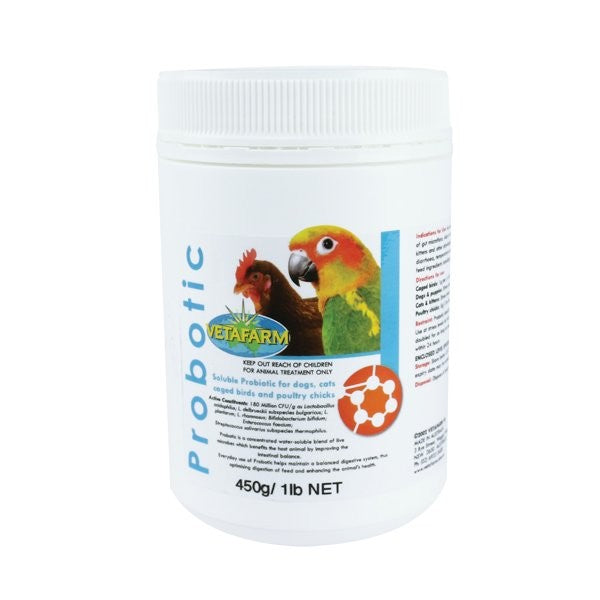Vetafarm Probotic 450gm-Bird Potions & Lotions-Ascot Saddlery