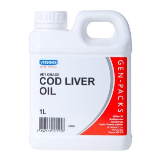 Vetsense Cod Liver Oil 1litre-STABLE: Supplements-Ascot Saddlery