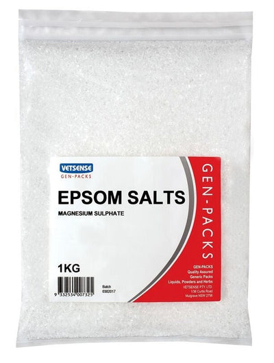 Vetsense Epsom Salts 1kg-STABLE: Supplements-Ascot Saddlery