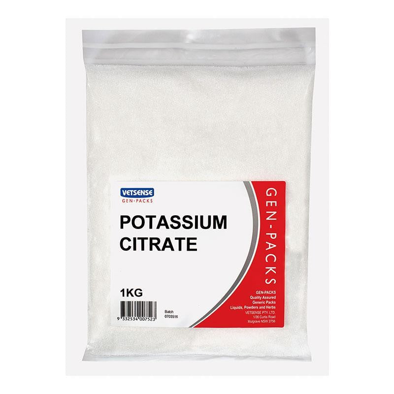 Vetsense Potassium Citrate 1kg-STABLE: Supplements-Ascot Saddlery