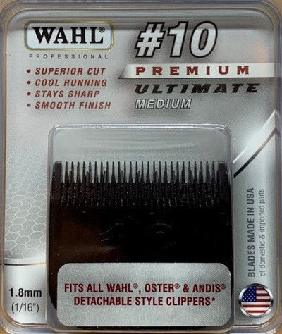 Wahl Blade Premium For Km & Other Clippers Size 10 1.8mm Medium-STABLE: Clippers-Ascot Saddlery