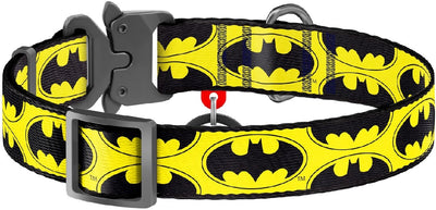 Waudog Dog Collar Batman Logo-Dog Collars & Leads-Ascot Saddlery