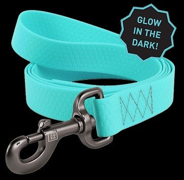 Waudog Waterproof Dog Leash Glow In The Dark 25mm X 122cm-Dog Collars & Leads-Ascot Saddlery