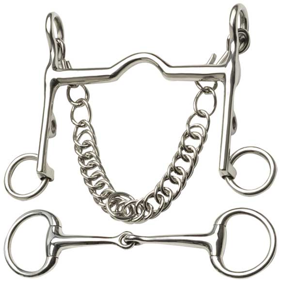 Weymouth Bit Set Port Mouth Stainless Steel-HORSE: Bits-Ascot Saddlery