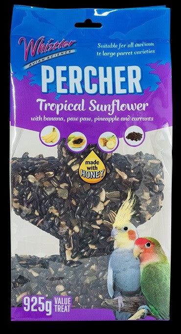 Whistler Percher Tropical Sunflower 925gm-Bird Food & Treats-Ascot Saddlery