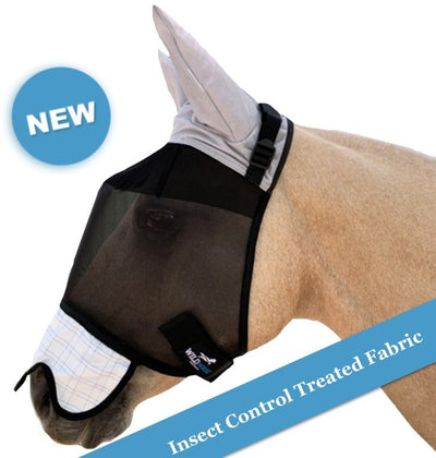 Wildhorse Insect Control Mesh Fly Mask Ripstop Nose & Mesh Ears-HORSE: Flyveils & Bonnets-Ascot Saddlery