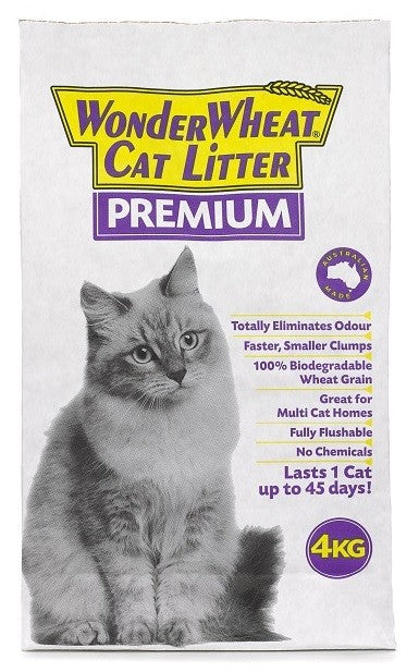 Wonder Wheat Premium Cat Litter 4kg-Cat Litter & Accessories-Ascot Saddlery
