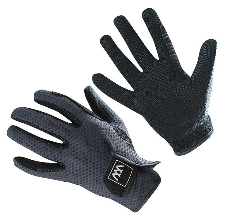 Woof Eventing Gloves Black-RIDER: Gloves-Ascot Saddlery