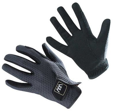 Woof Eventing Gloves Black-RIDER: Gloves-Ascot Saddlery