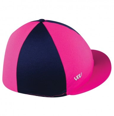 Woof Hat Cover Berry & Navy-RIDER: Helmets-Ascot Saddlery