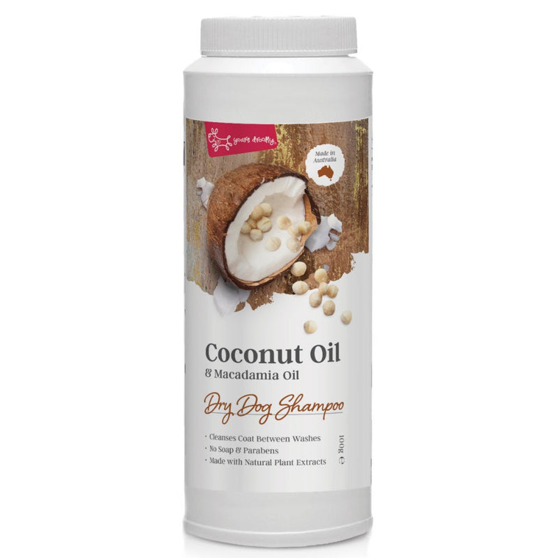 Yours Droolly Natural Coconut Dry Shampoo 100gm-Dog Grooming & Coat Care-Ascot Saddlery