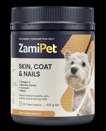 Zamipet Dog Chew Skin Coat & Nails 300gm-Dog Potions & Lotions-Ascot Saddlery