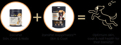 Zamipet Dog Happitreats Skin & Coat 200gm-Dog Treats-Ascot Saddlery