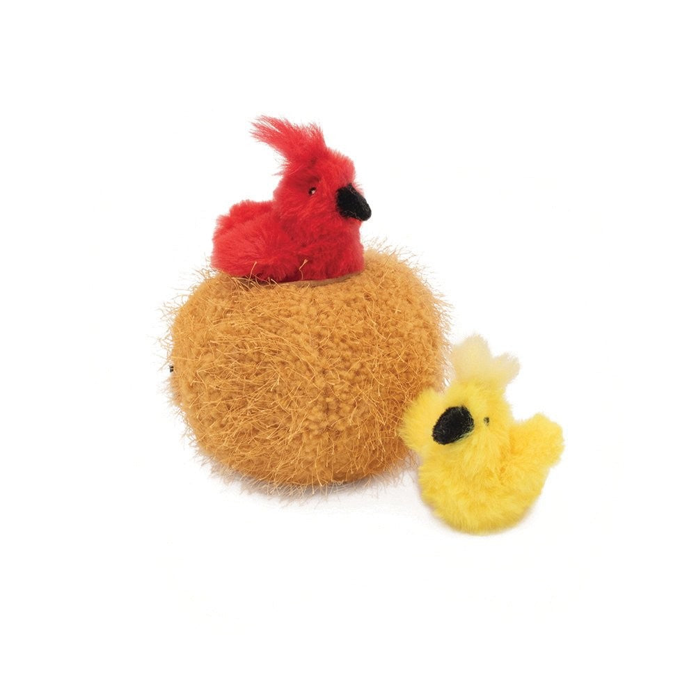 Zippy Claws Burrow Birds In Nest 20cm X 13cm X 12cm-Cat Gyms & Toys-Ascot Saddlery